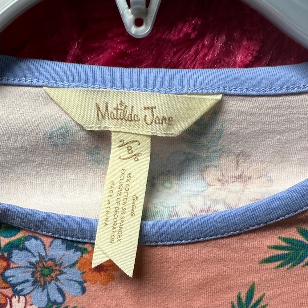 Matilda Jane Salmon Floral Long-Sleeve Dress - Picture 2 of 5
